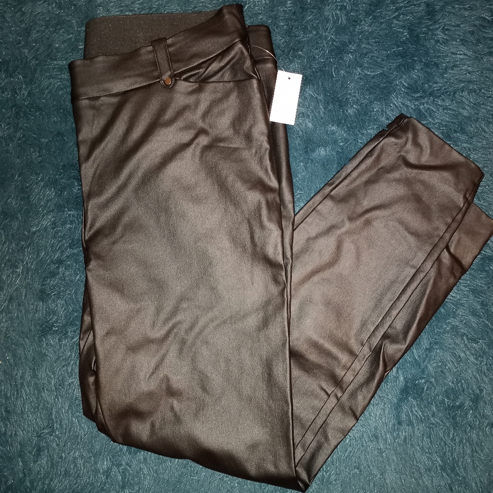 Faux Leather Dress Pants